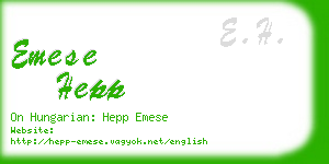 emese hepp business card